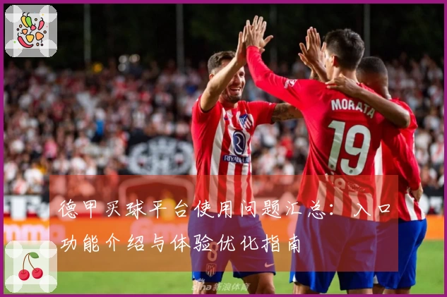 德甲买球平台使用问题汇总:入口功能介绍与体验优化指南